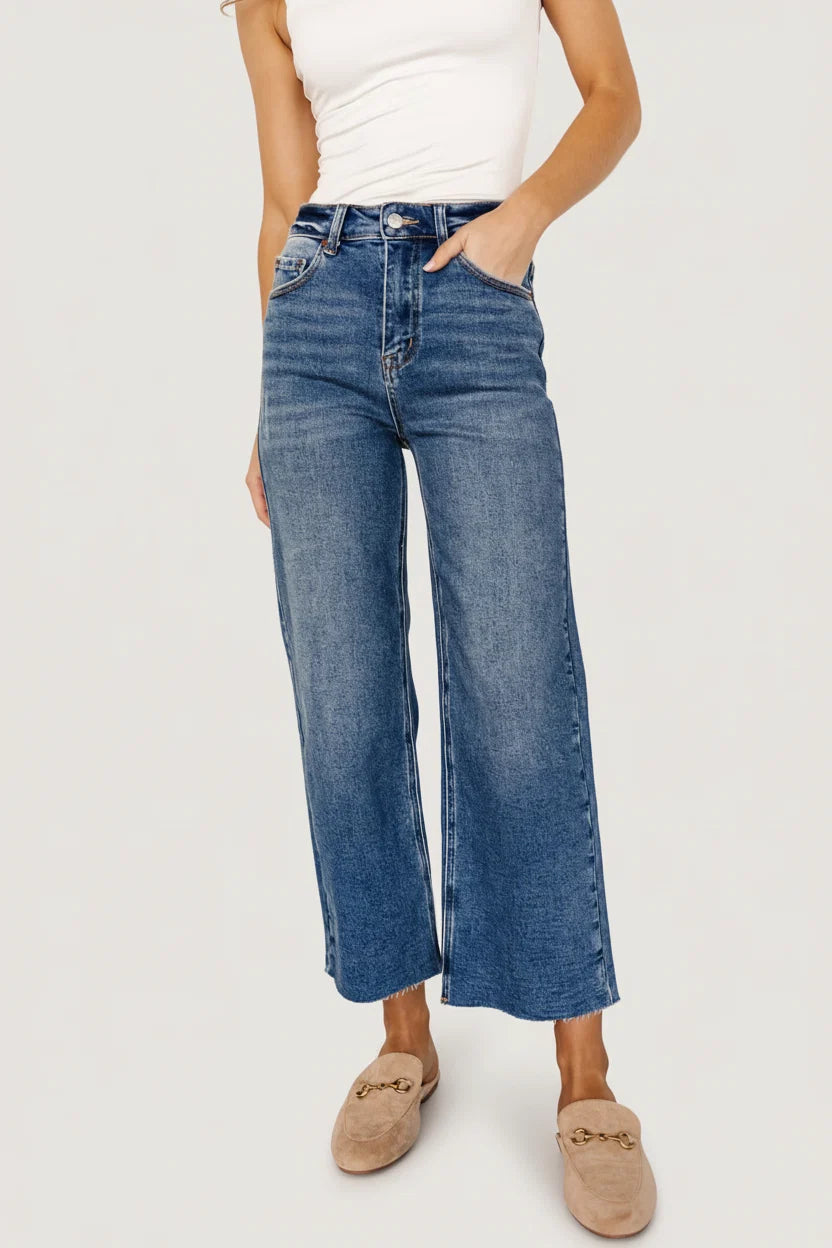 Kirby High Rise Wide Leg Jeans | Medium Wash