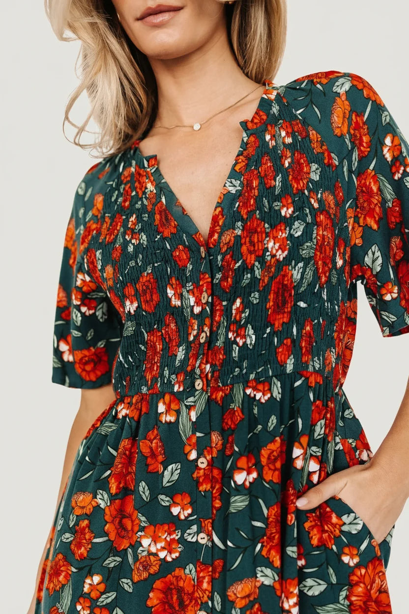 Botega Midi Dress | Jade Multi Floral
