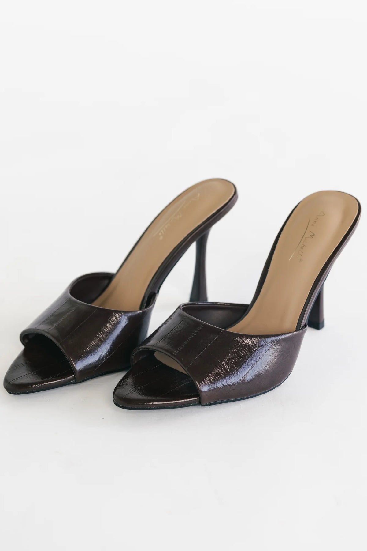 Rosabelle Open Toe Mule Heel | Brown