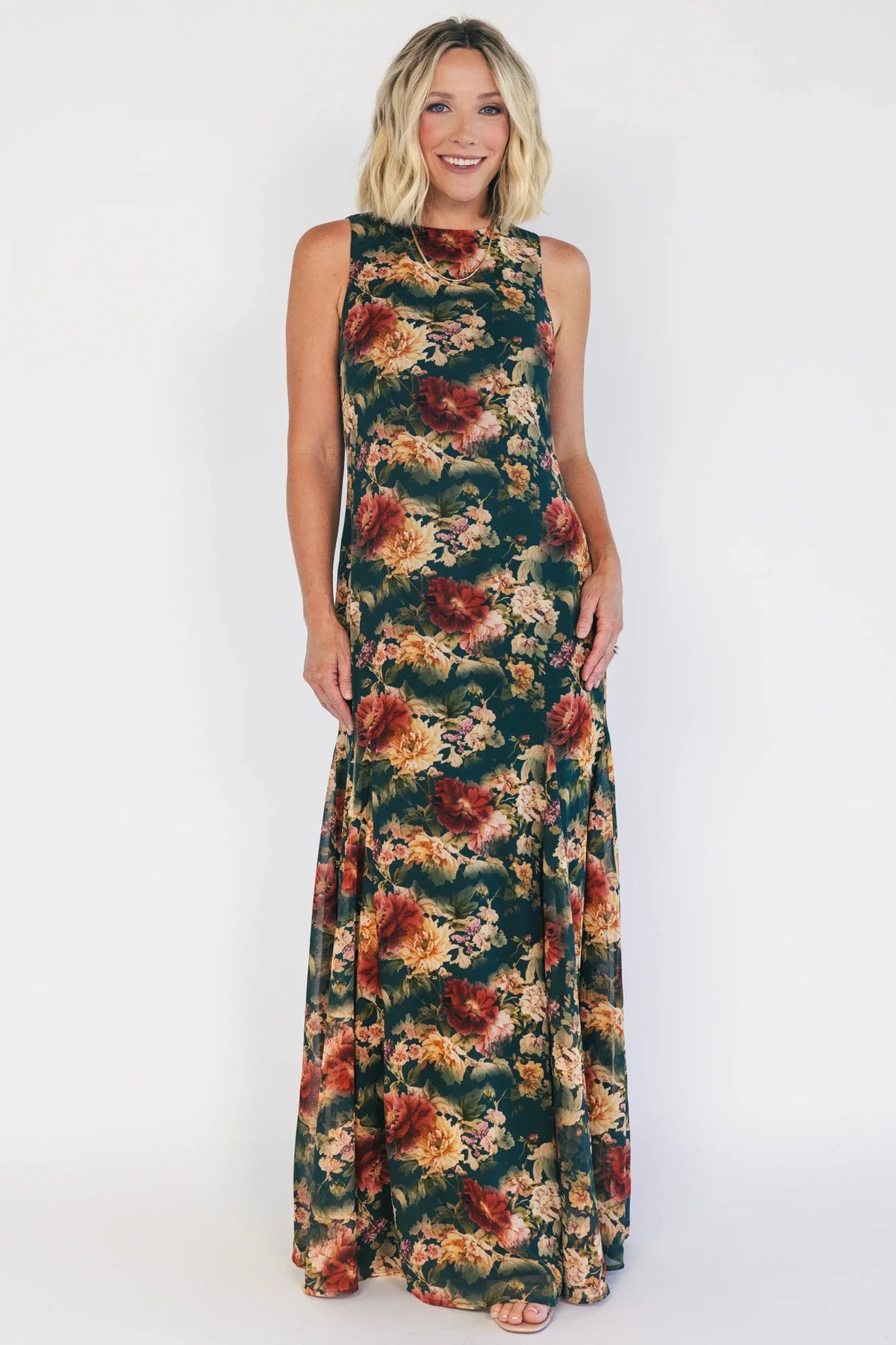 Rockefeller Maxi Dress | Topaz + Marsala Floral