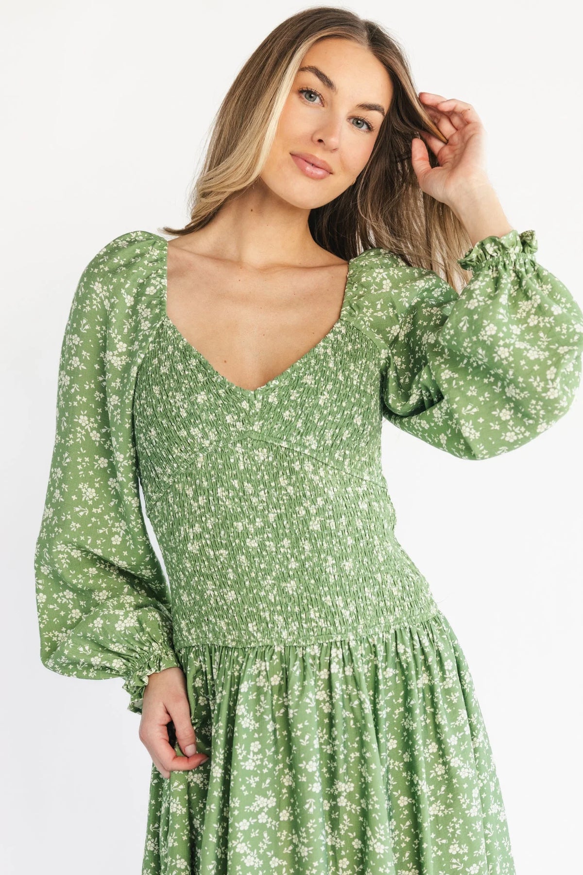 Bunny Maxi Dress | Green Floral