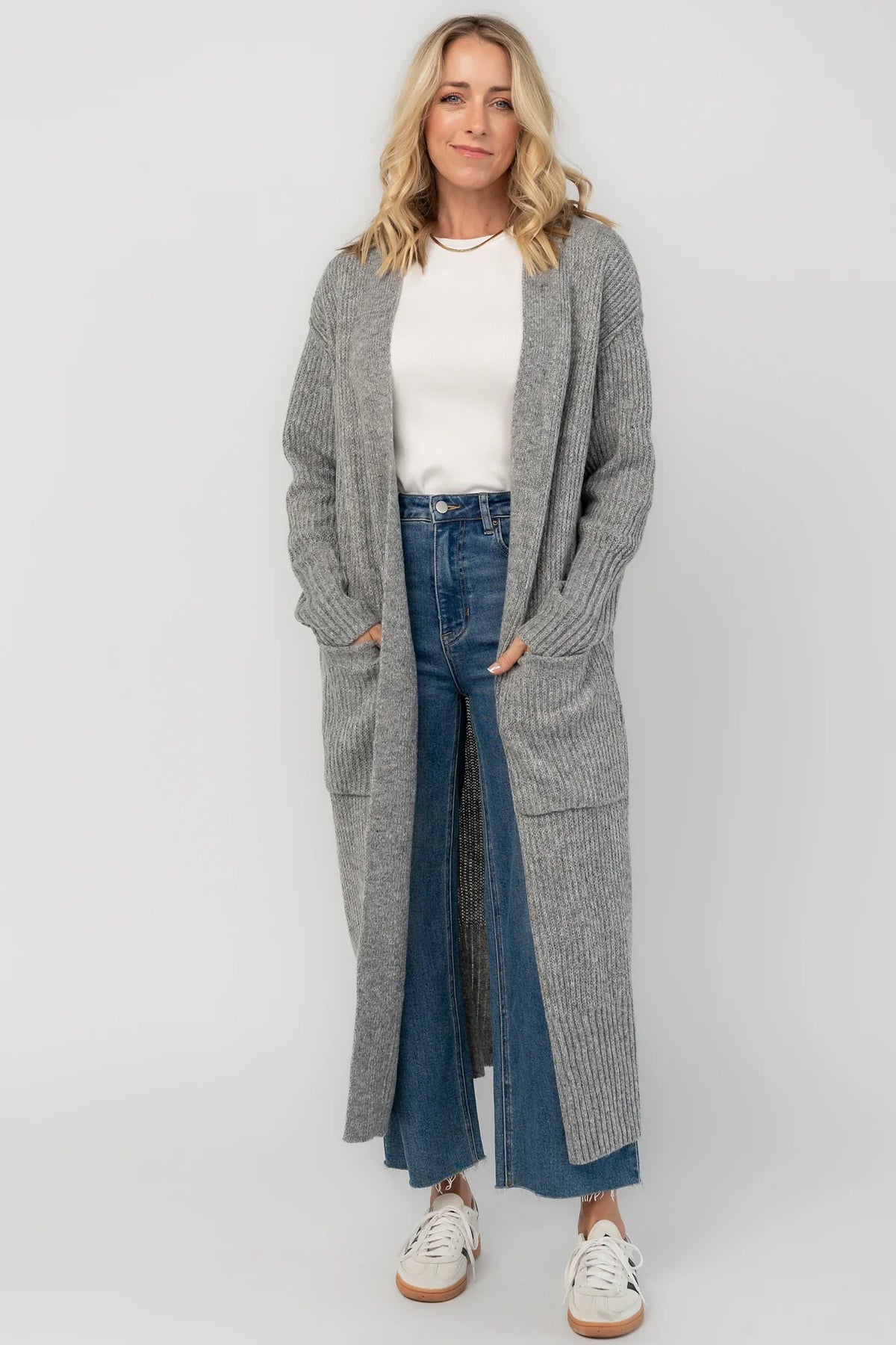 Irving Long Cardigan | Gray