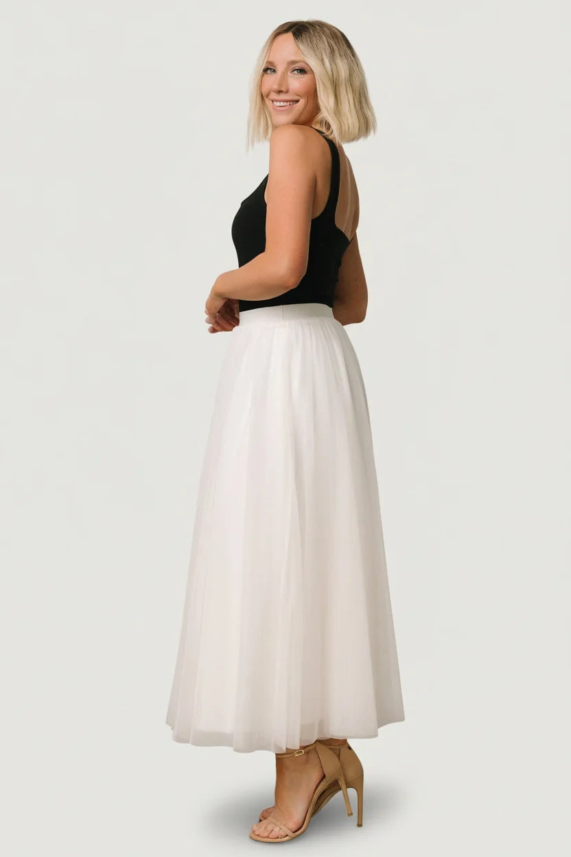 Mila Tulle Skirt | Cream