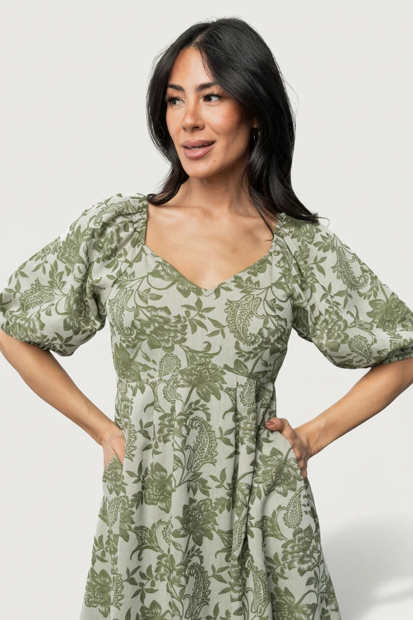 Giuliana Dress | Green Print