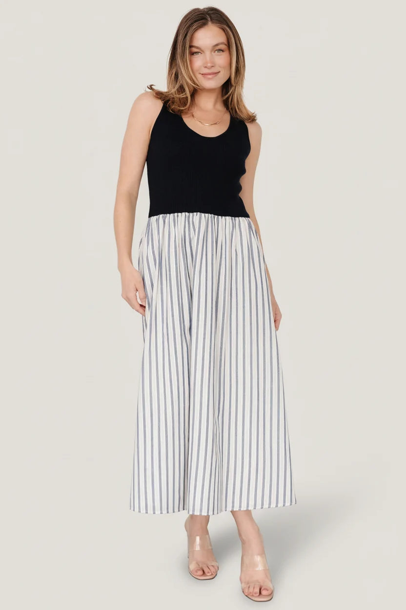 Marbella Tank Dress | Navy Stripe