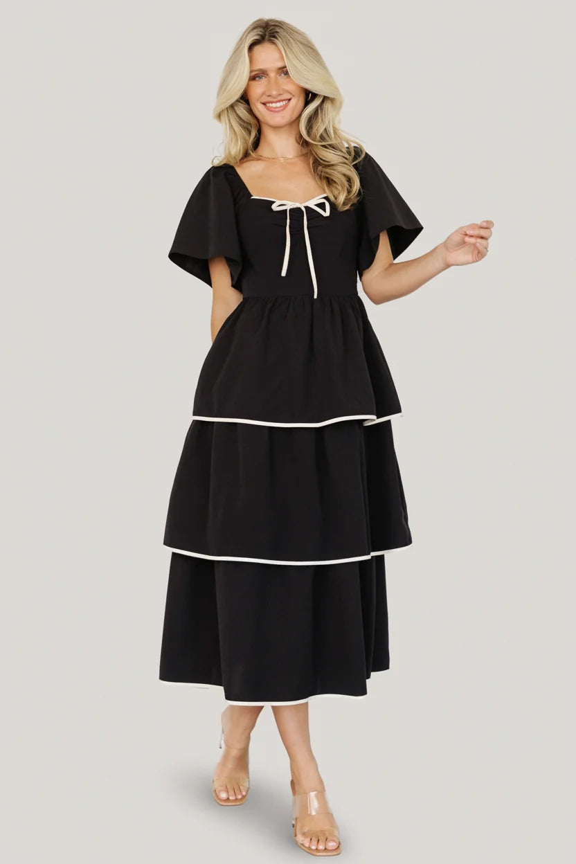 Madrid Tiered Dress | Black