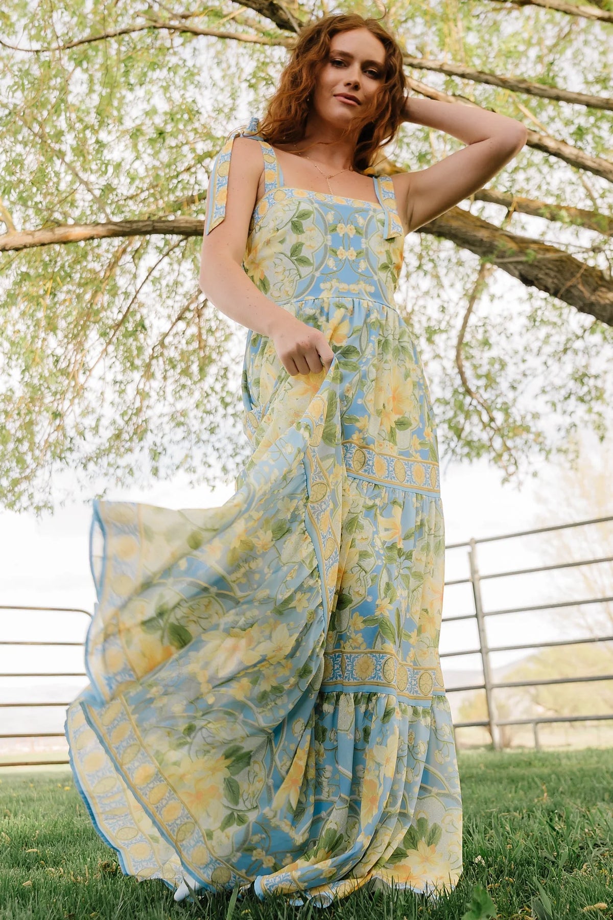 Rayne Maxi Dress | Blue Multi Floral
