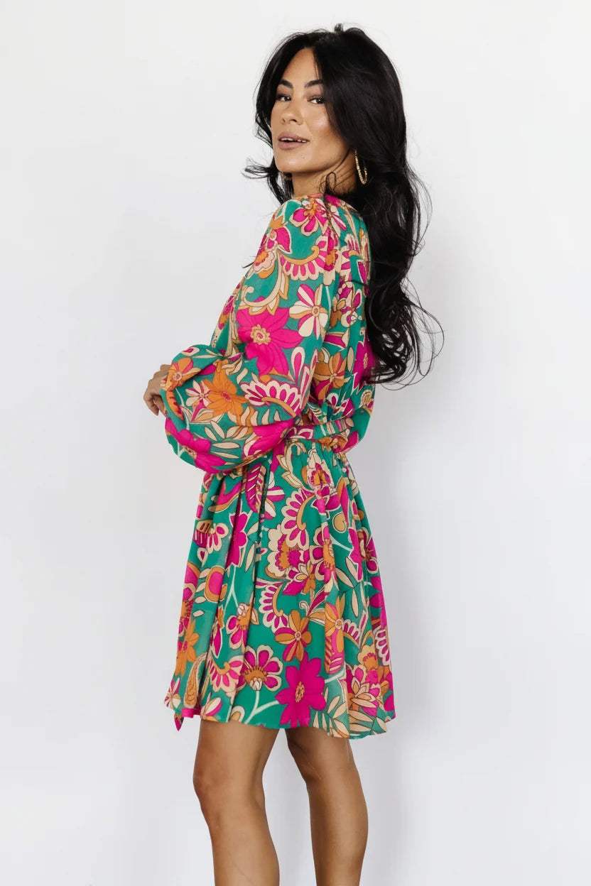 Wesley Mini Dress | Green Multi
