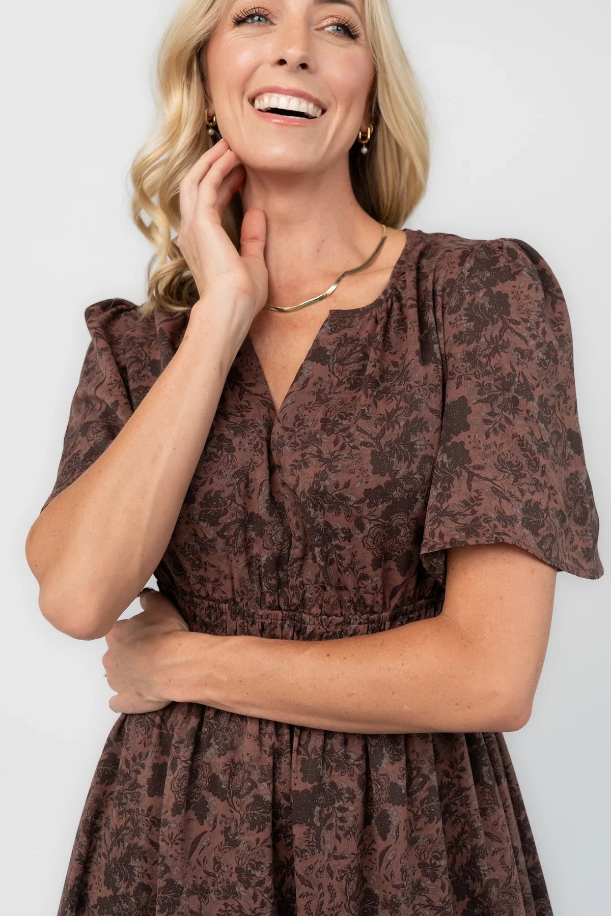 Honora Maxi Dress | Espresso Floral