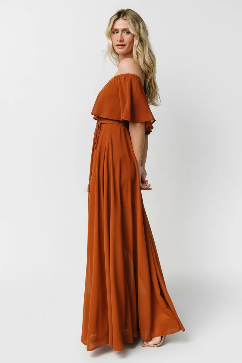 Victoria Off Shoulder Maxi Dress | Spice