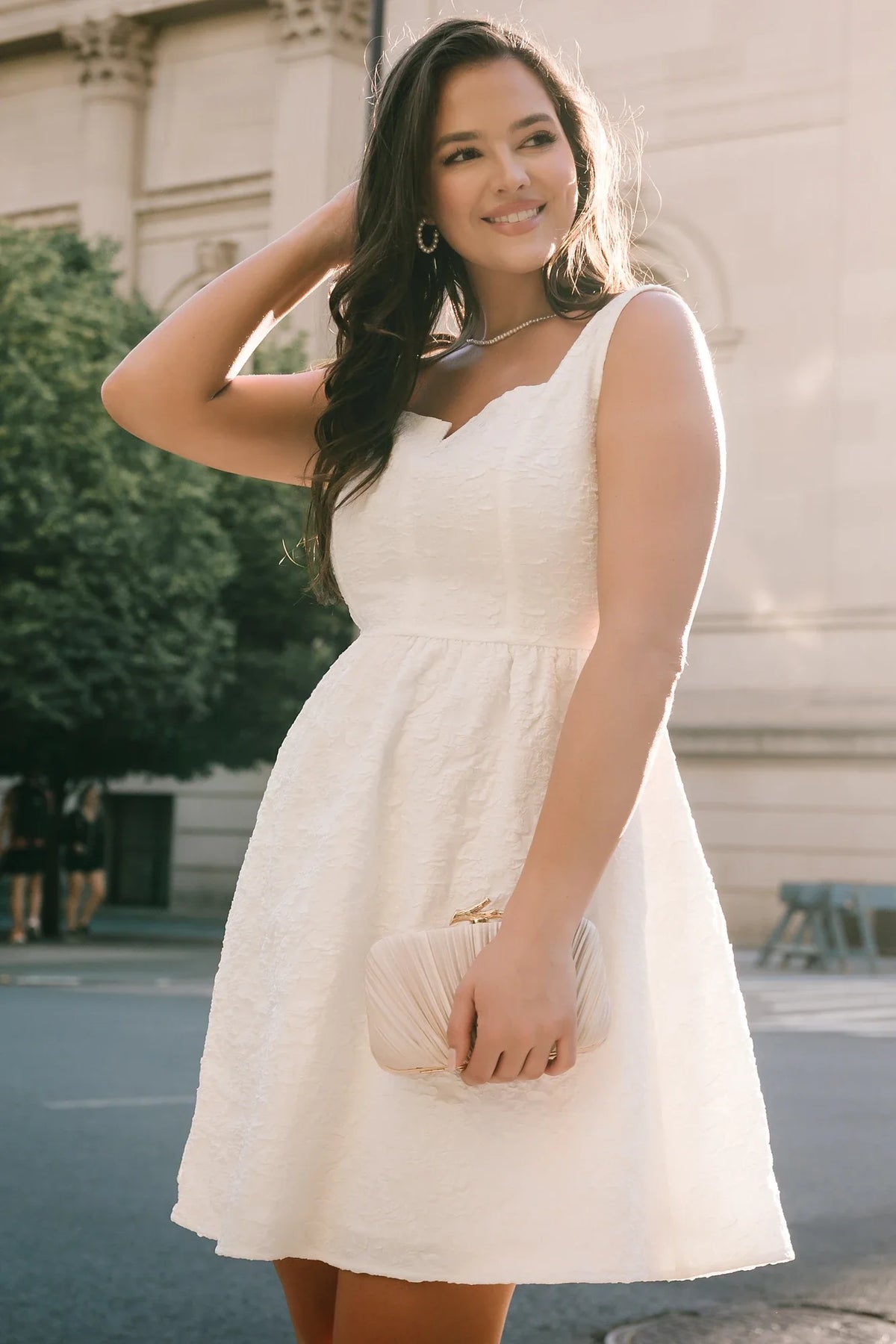 Fleur Short Dress | Ivory