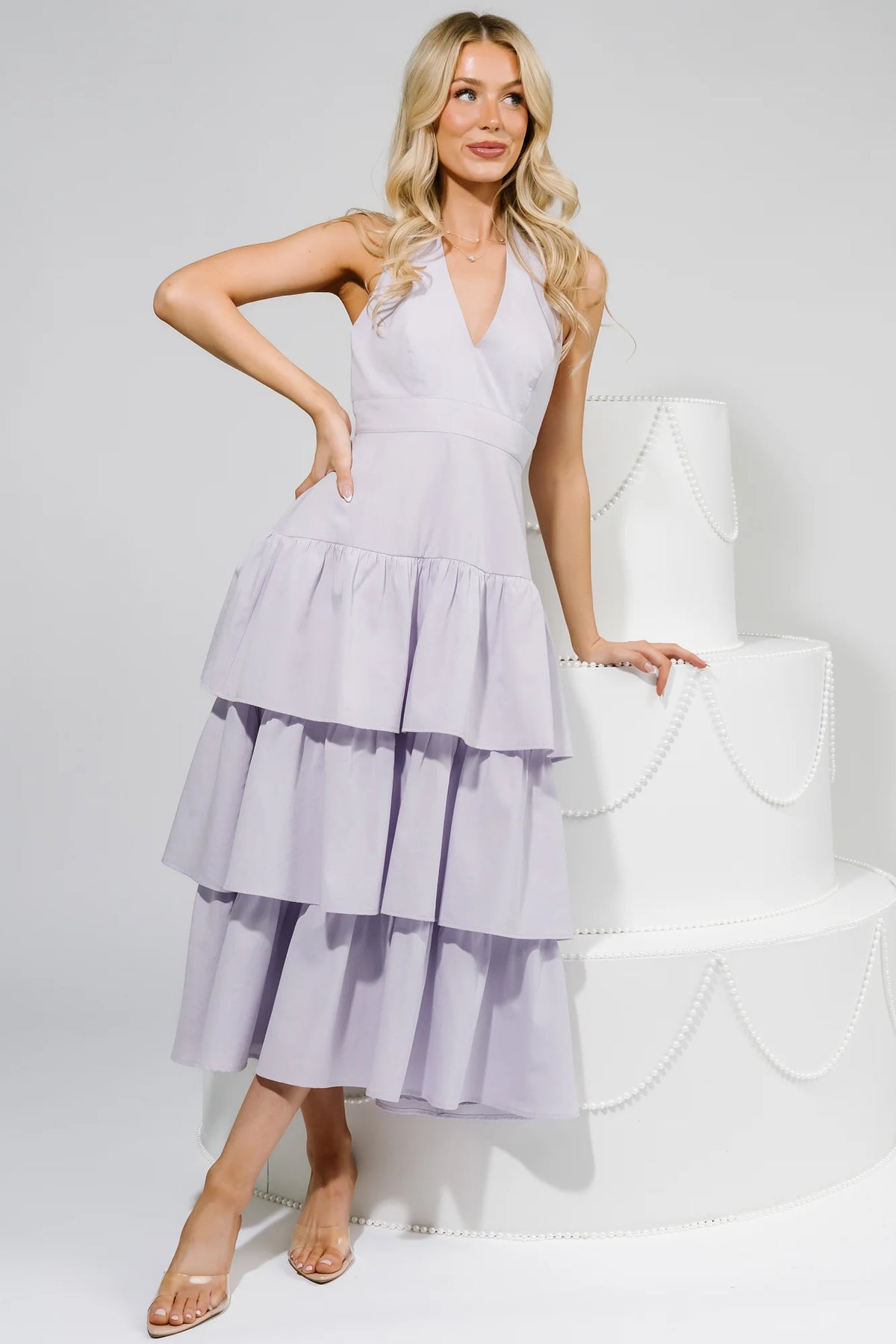 Savannah Tiered Maxi Dress | Light Purple