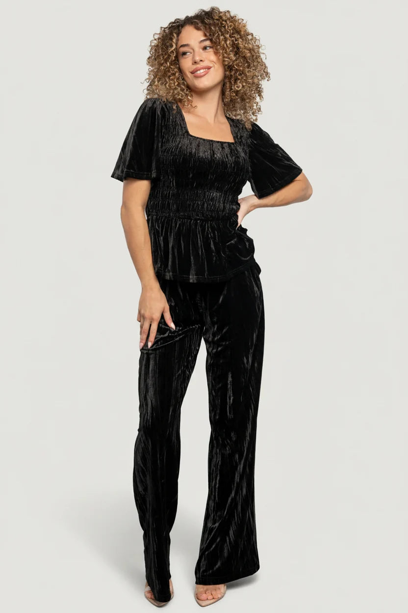 Elin Velvet Set | Black