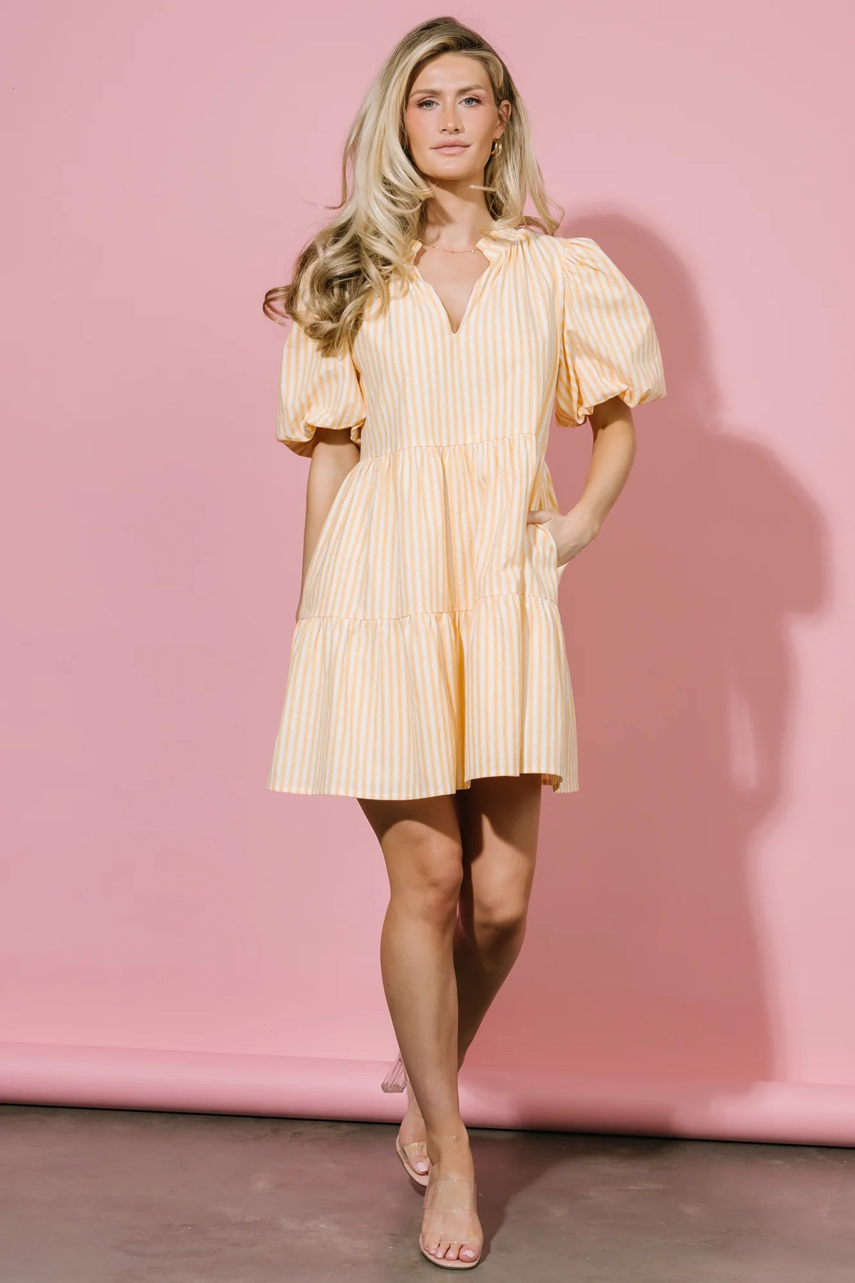 Sadie Short Dress | Creamsicle