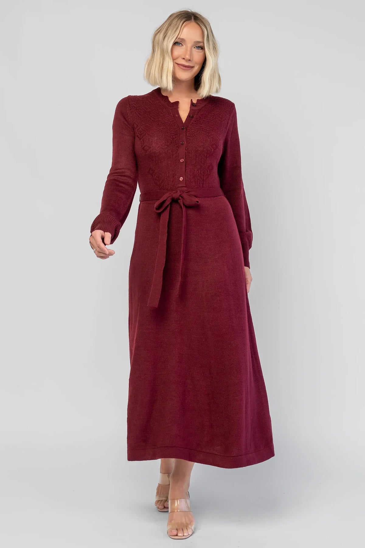 Camilla Sweater Dress | Wine