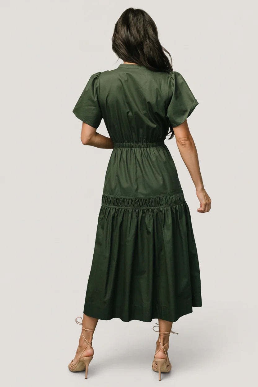 Jerrah Midi Dress | Deep Green