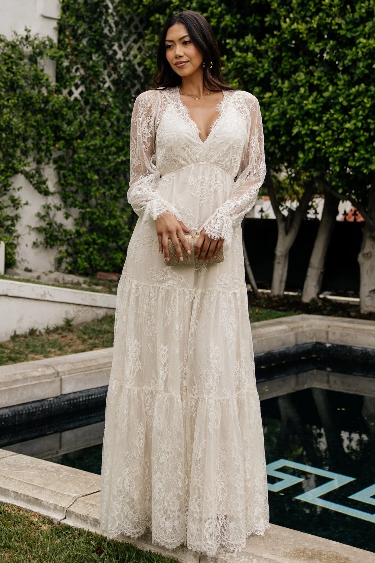 Gloria Lace Maxi Dress | Vintage Cream