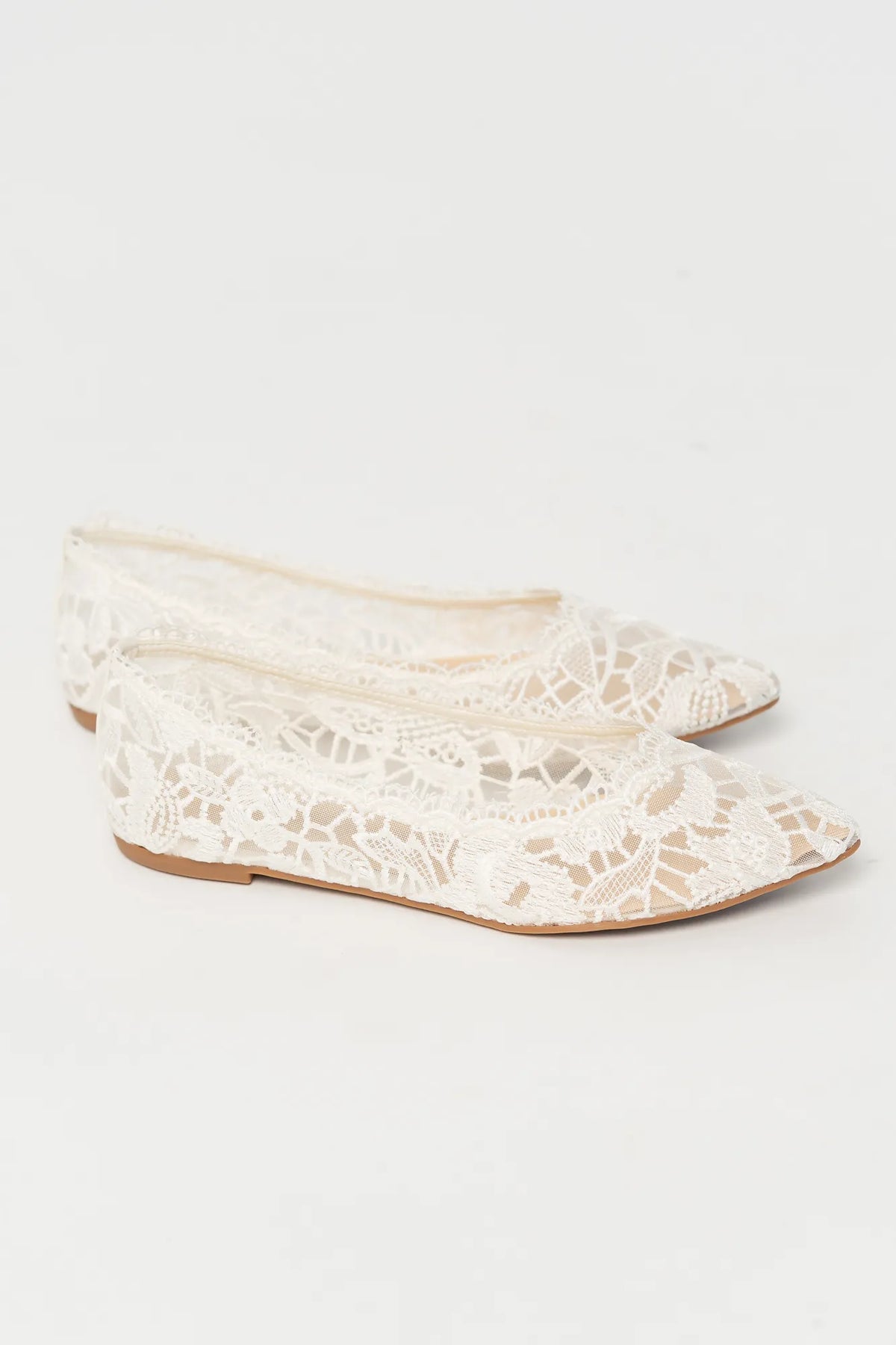 Eirena Lace Ballet Flats | Ivory